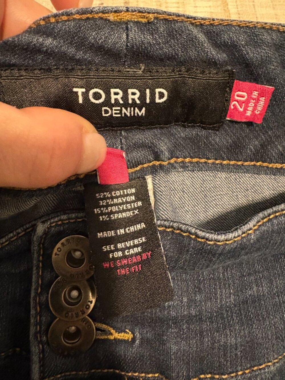 Torrid Jegging Blue Denim Bermuda Super Soft High Rise Shorts - Picture 2 of 6